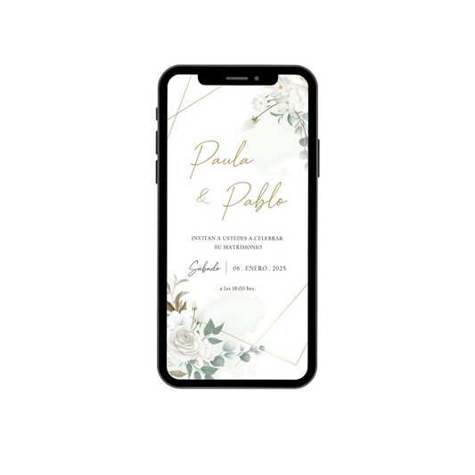 Invitación Digital Plus cód. DY115