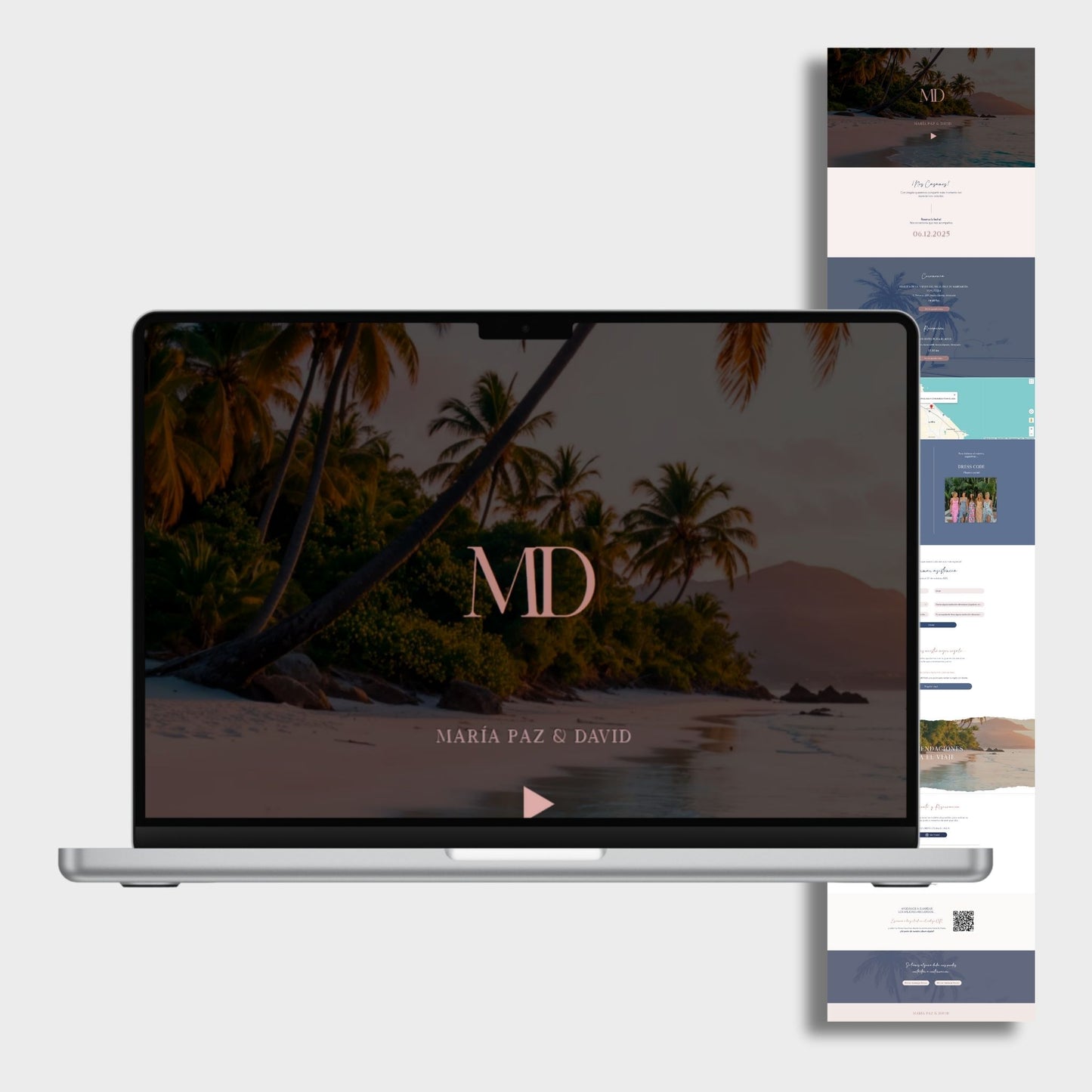 Invitación Digital Website cód. W-102