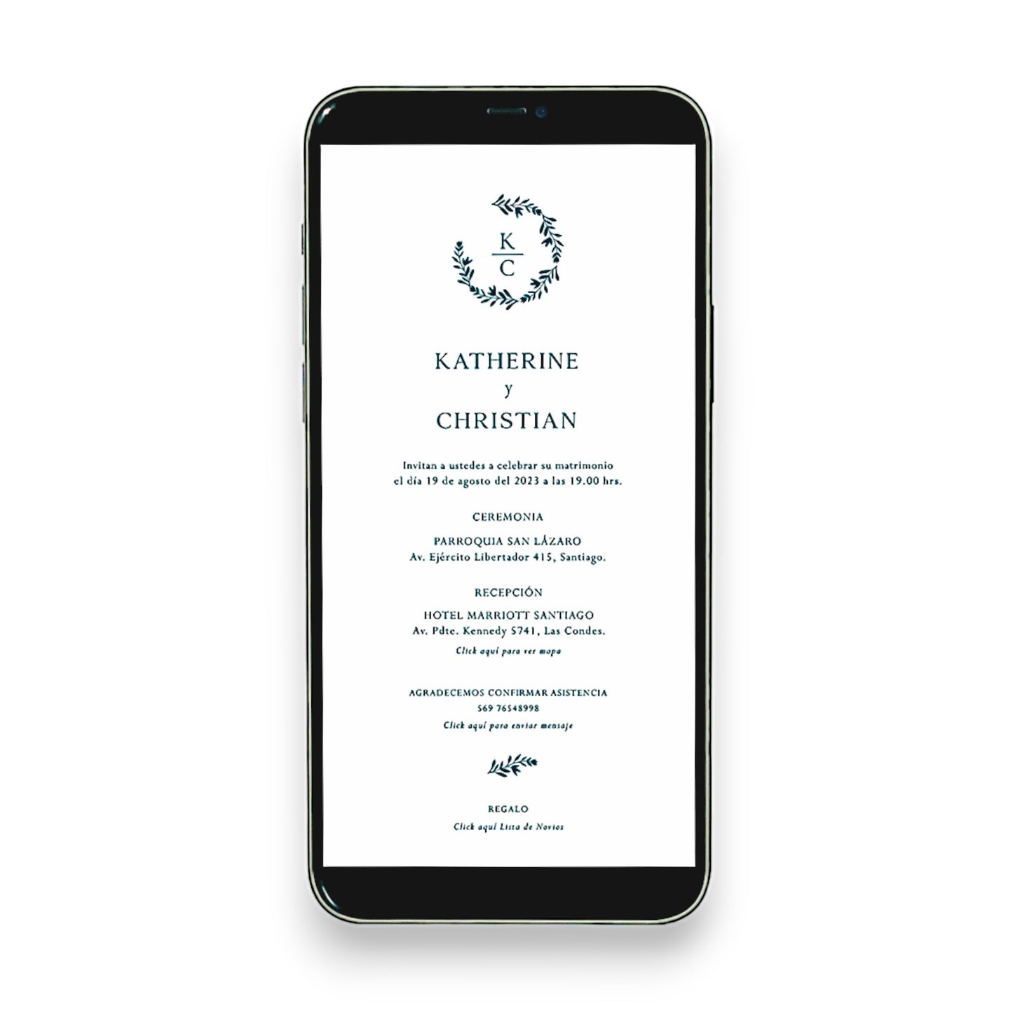 Invitación Digital Simple (cód.DY109)