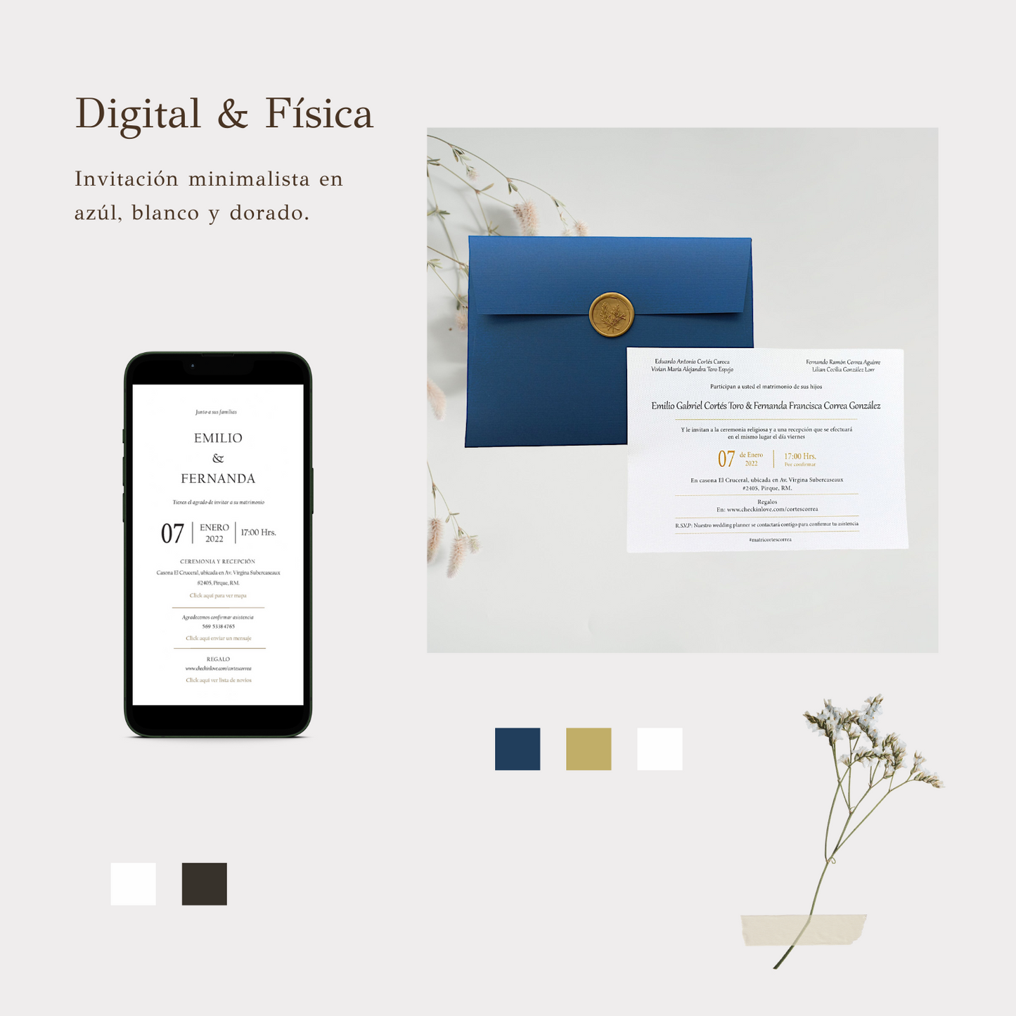 Pack Invitación Digital + física cod.DF013