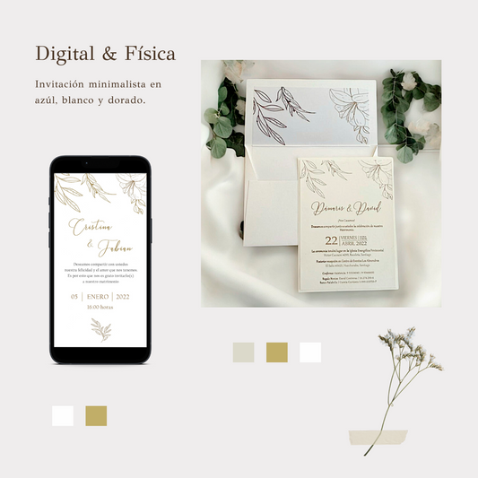 Pack Invitación Digital + física cod.DF008