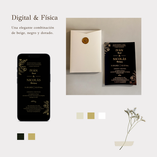 Pack Invitación Digital PDF + física cod.DF017