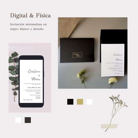 Pack Invitación Digital + física cod.DF058