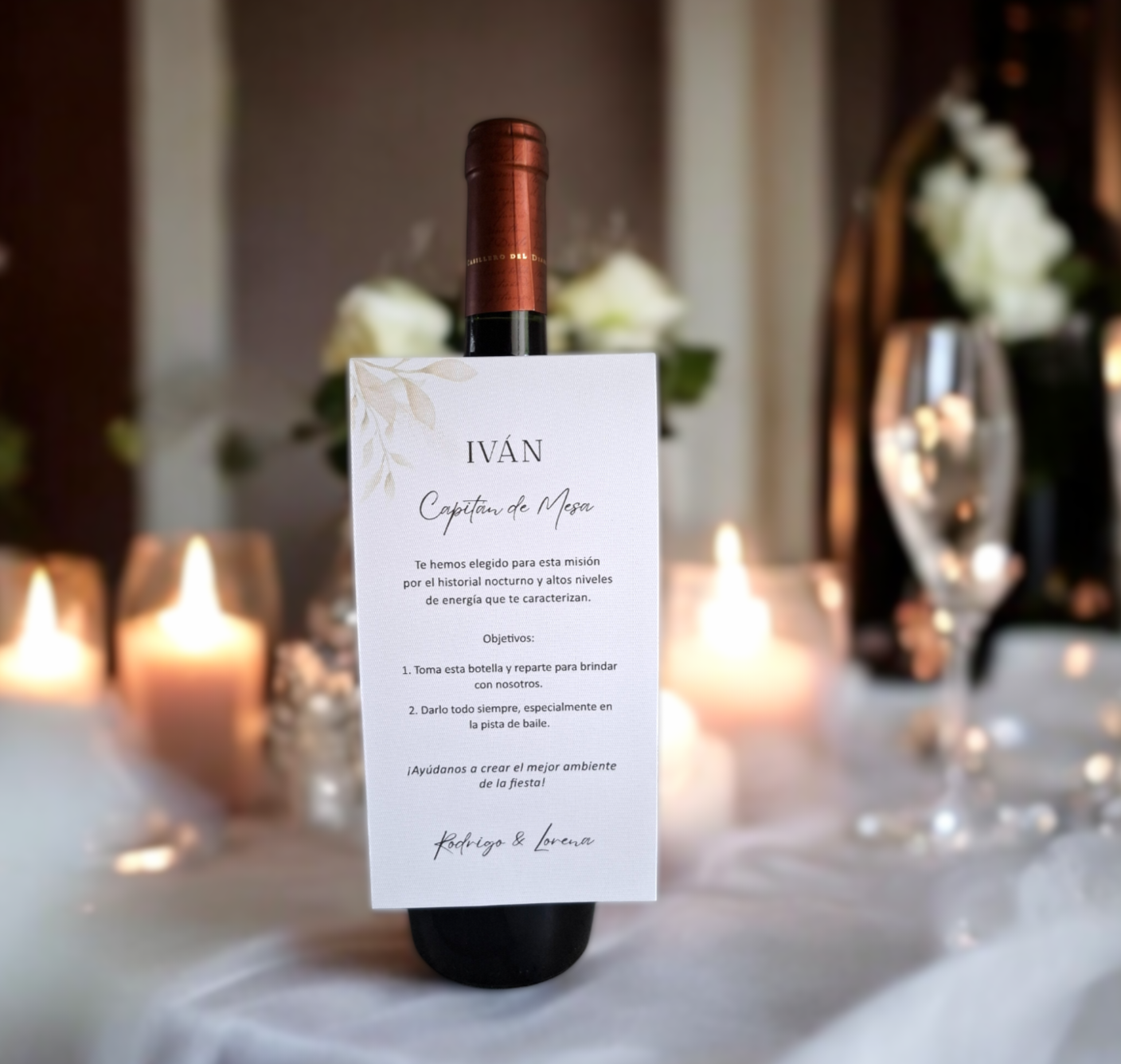 Tarjeta Capitán de mesa cód.C004