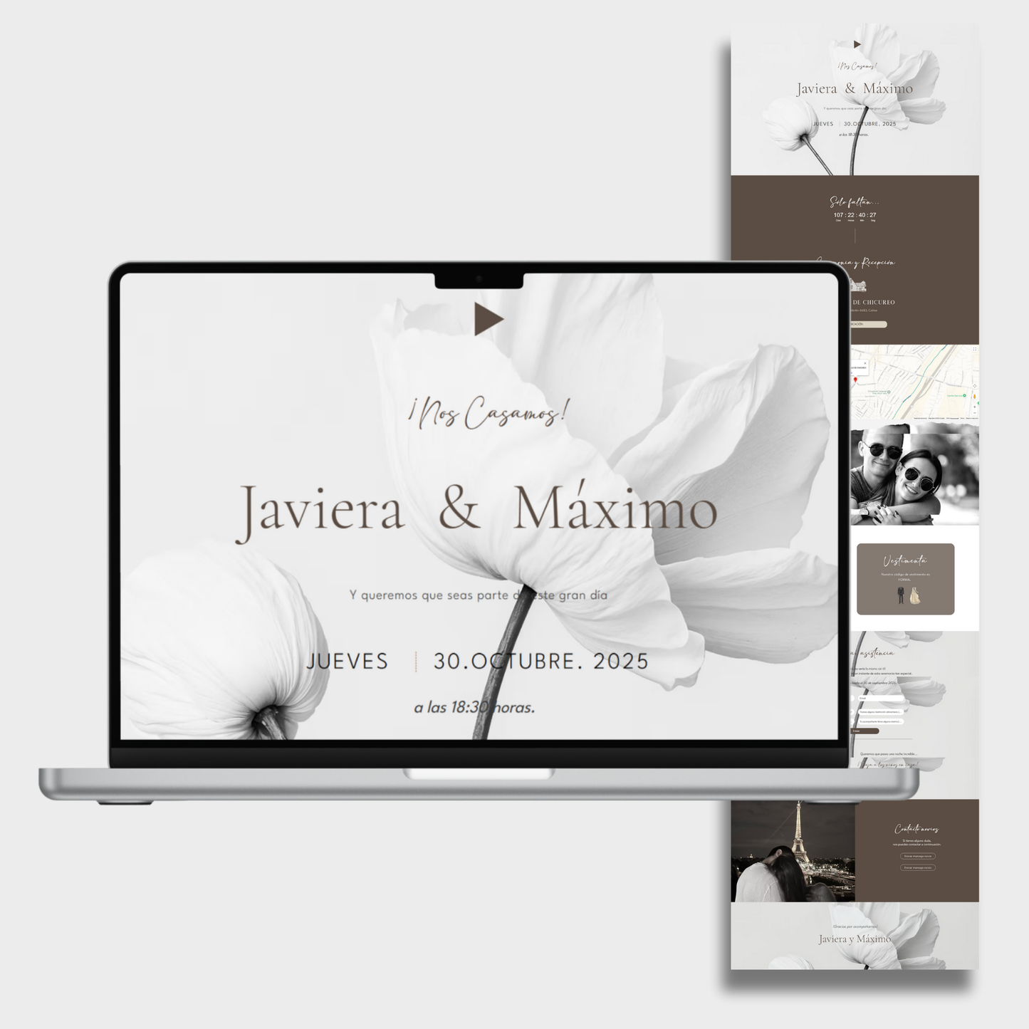 Invitación Digital Website cód. W-401