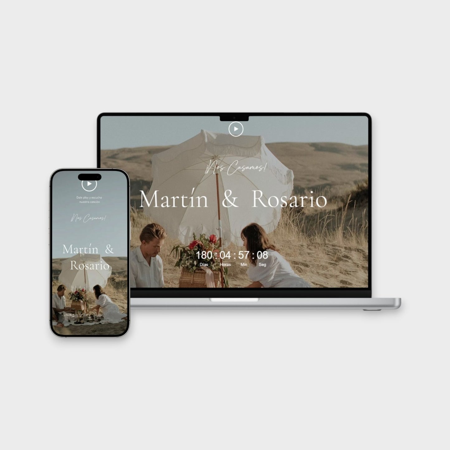 Pack 1:  INVITACIONES + PAPELERÍA DE MESA