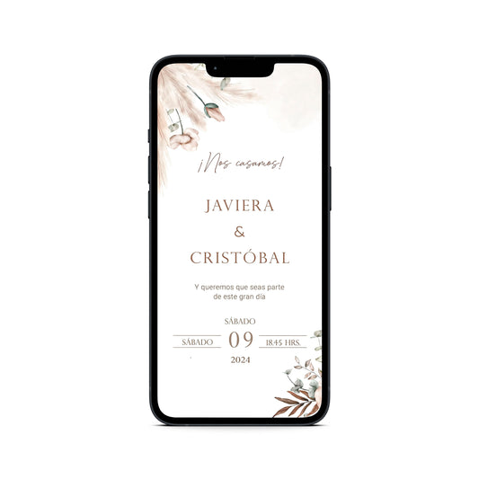 Invitación Digital Plus cód. DY112