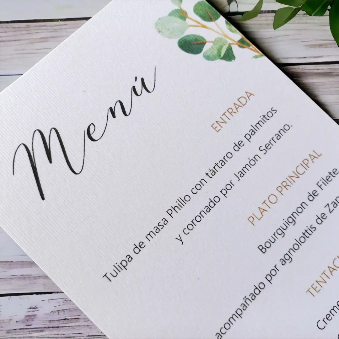 Menú simple cód.M002