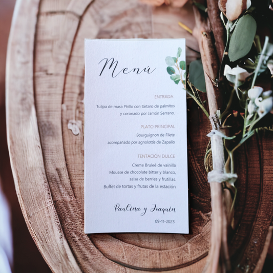 Menú simple cód.M002