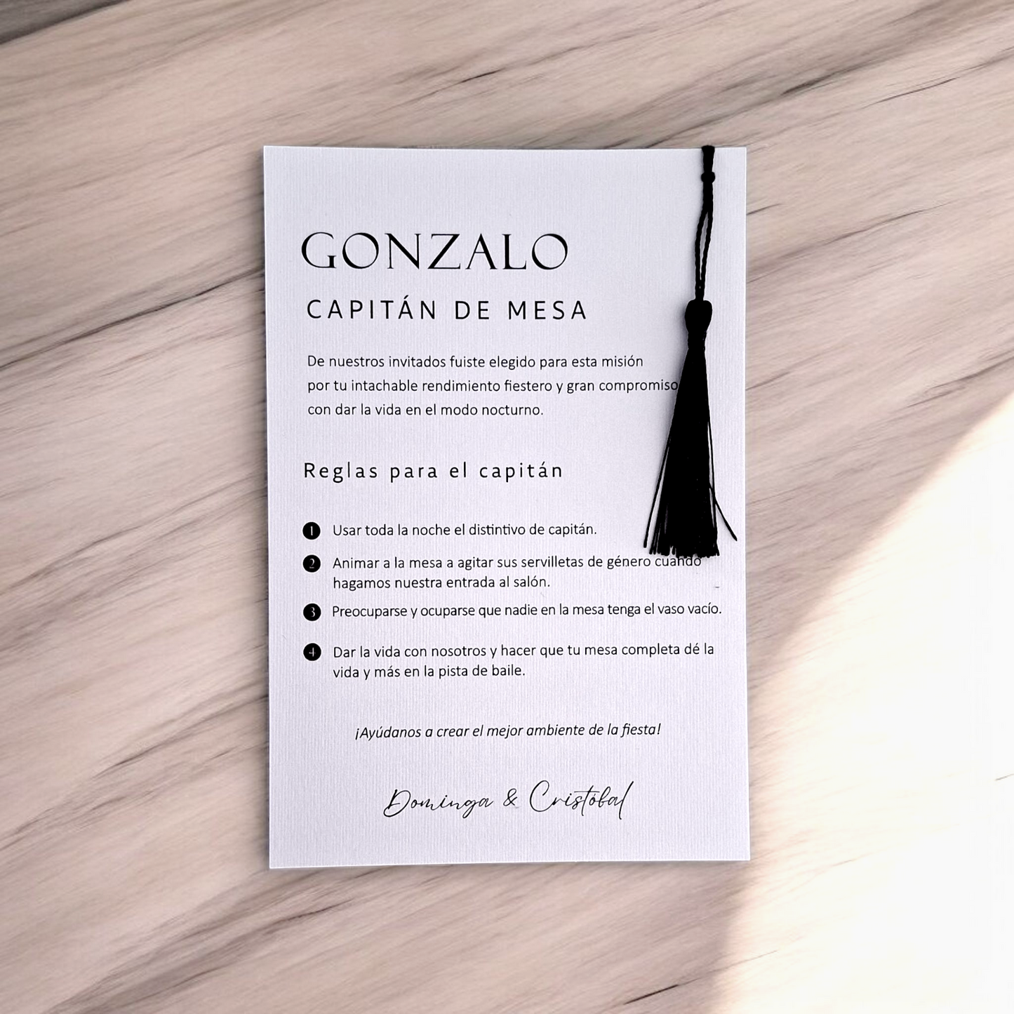 Pack 1:  INVITACIONES + PAPELERÍA DE MESA