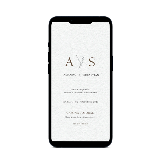 Invitación Digital Plus cód. DY113