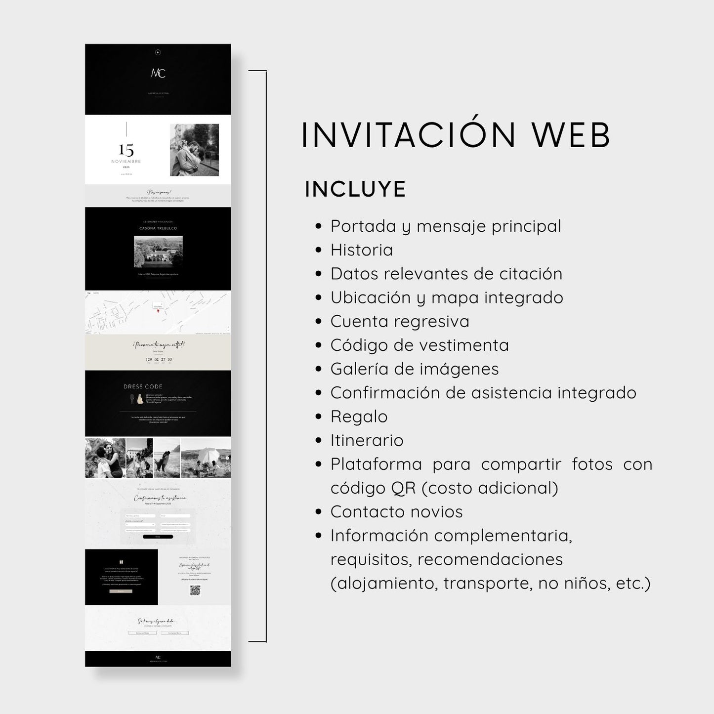 Invitación Digital Website cód. W-203