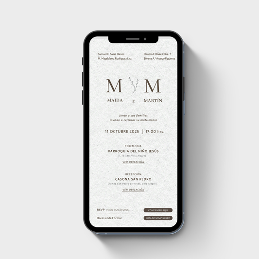 Invitación Digital Simple (cód.DY100)