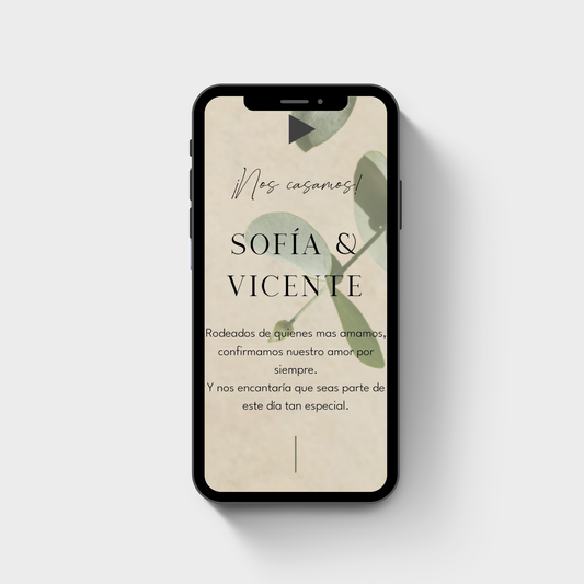 Invitación Digital Website cód. W-302